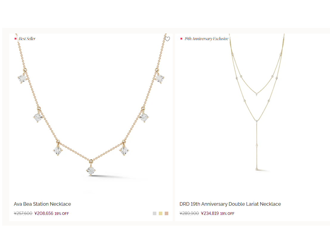 Diamond necklaces