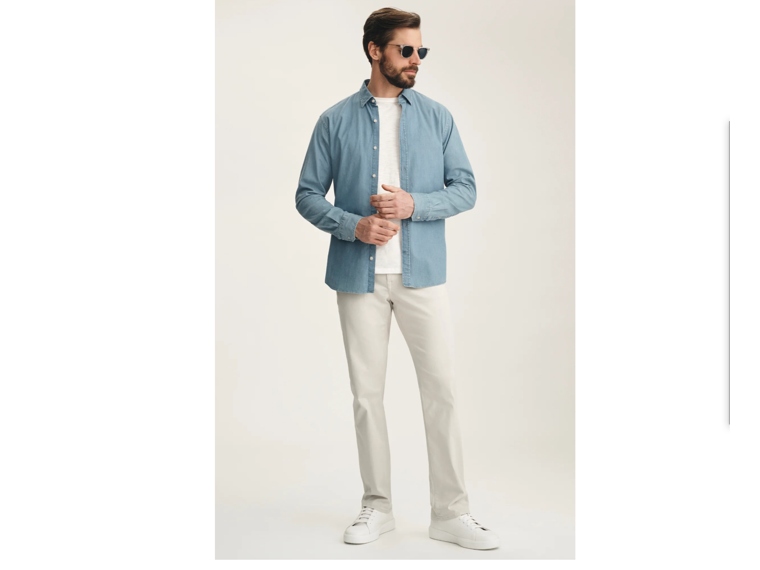 Charisma Relaxed Straight Pants In Glacier Twill