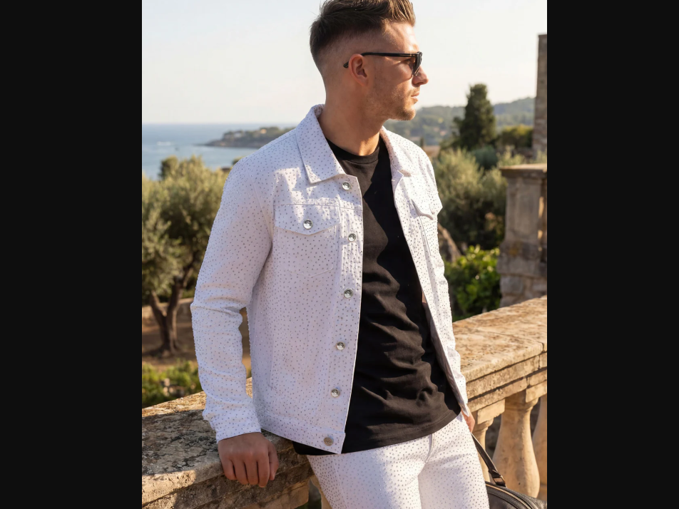 Dolorosa Rhinestone Denim Jacket