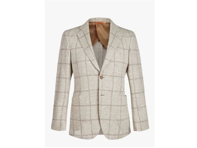 Japanese Bishu Cream Check Jacket